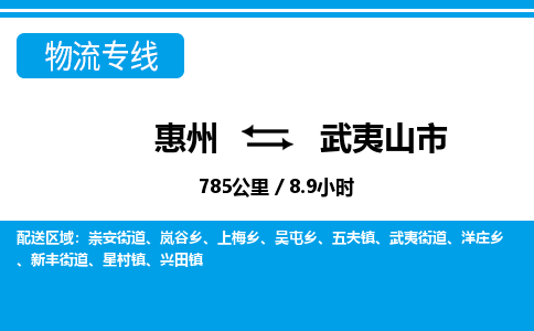 惠州到武夷山市物流專線_惠州至武夷山市物流公司_惠州到武夷山市貨運專線